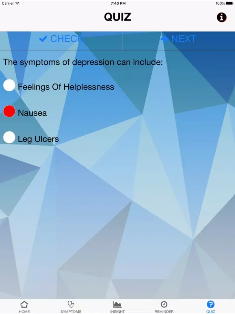 Signs & Symptoms Depression iPad  Ekran Görüntüleri