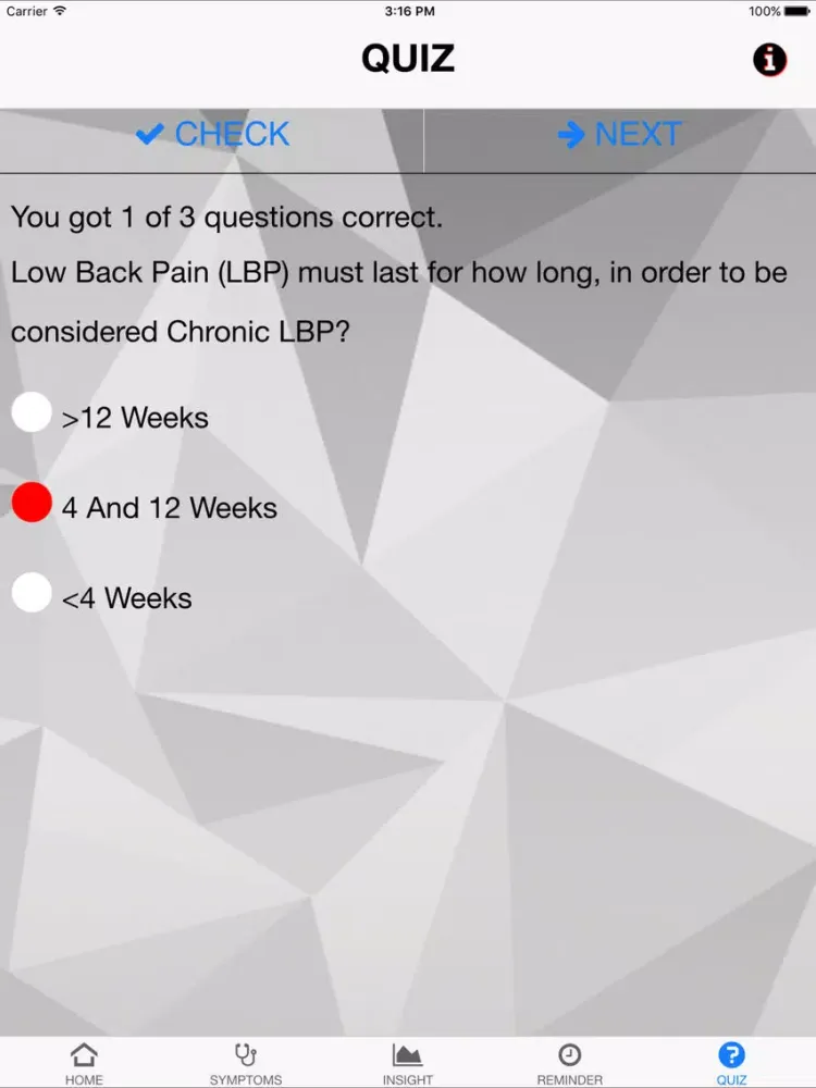 Signs & Symptoms Low Back Pain iPad 应用截图