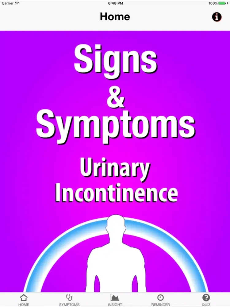 Capturas de tela do Signs & Symptoms Urinay Incontinence iPad 