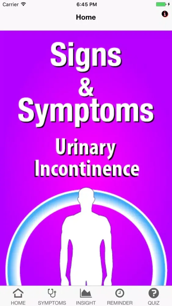 Capturas de tela do Signs & Symptoms Urinay Incontinence