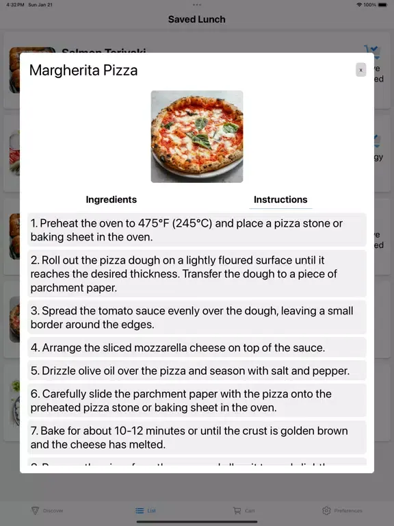 تصاویر Meal Genius App iPad 