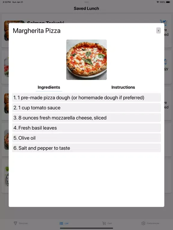 تصاویر Meal Genius App iPad 