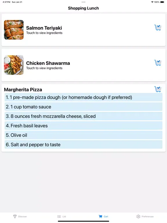 تصاویر Meal Genius App iPad 