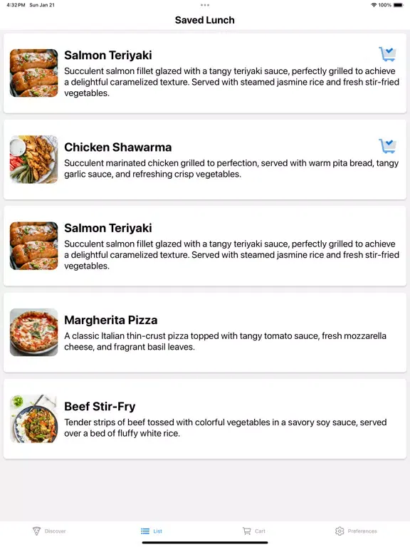 تصاویر Meal Genius App iPad 