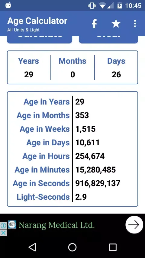 Tangkapan layar Age Calculator