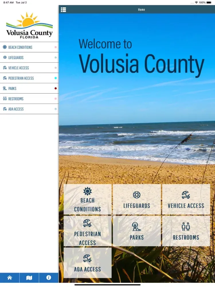 Capturas de pantalla de Volusia Beaches iPad 