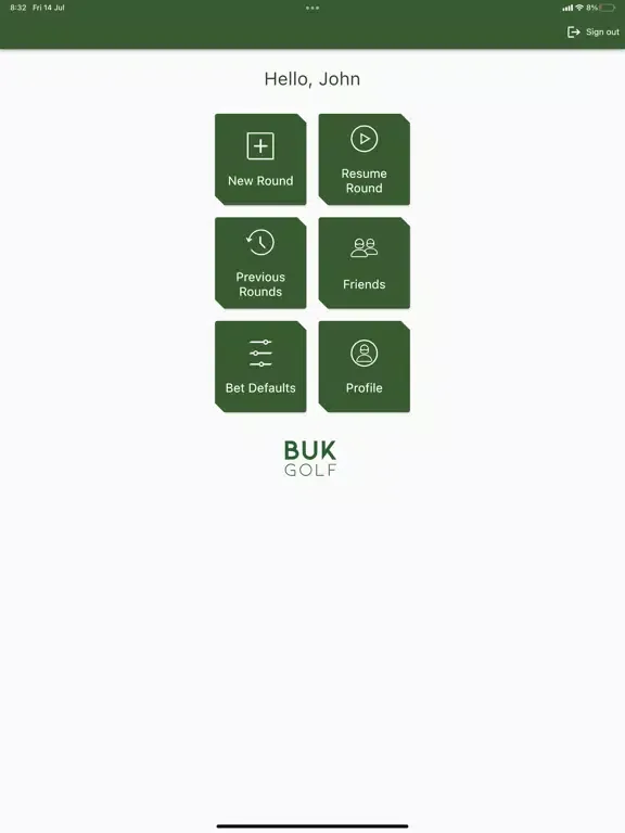 Buk Golf iPad  Ekran Görüntüleri