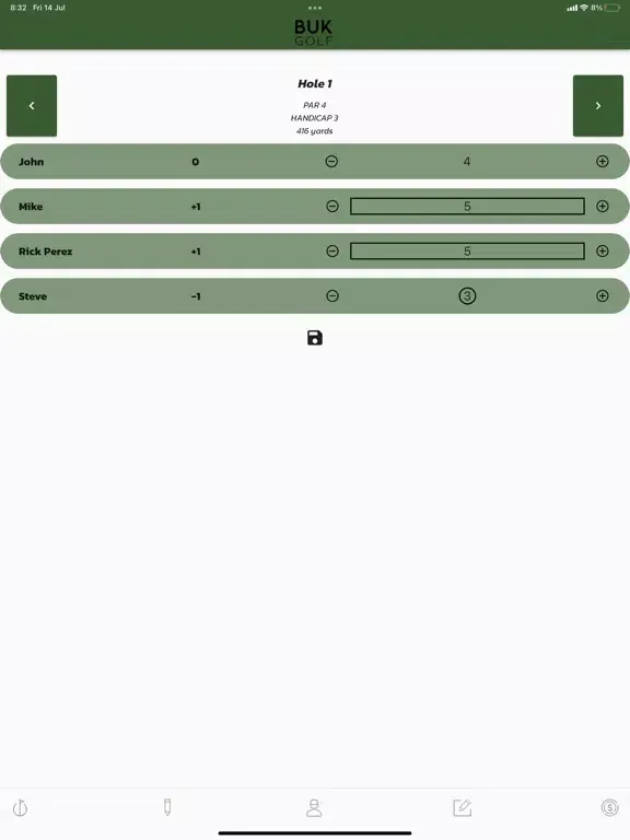 Buk Golf iPad  Ekran Görüntüleri