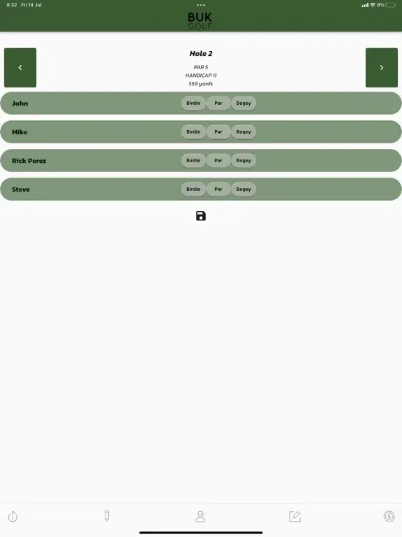 Buk Golf iPad  Ekran Görüntüleri