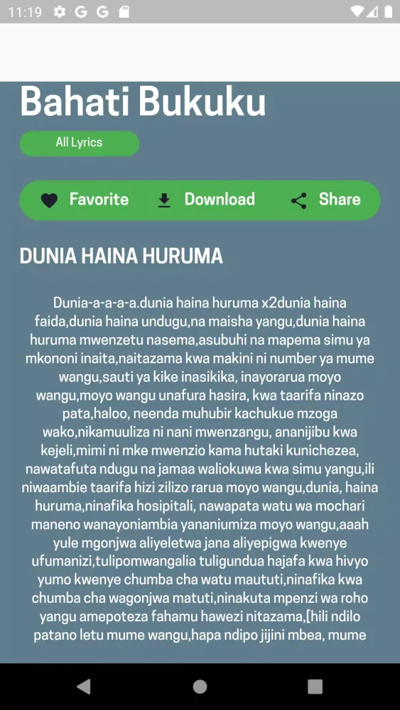 Bahati Bukuku song lyrics Screenshots
