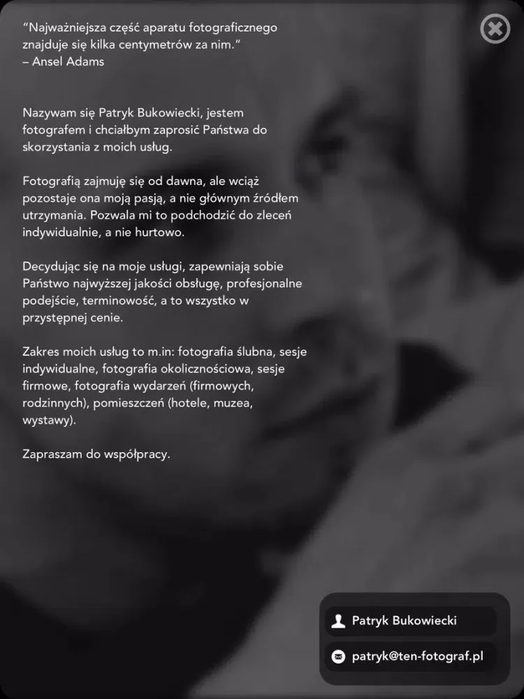 Zrzuty ekranu Ten Fotograf iPad 