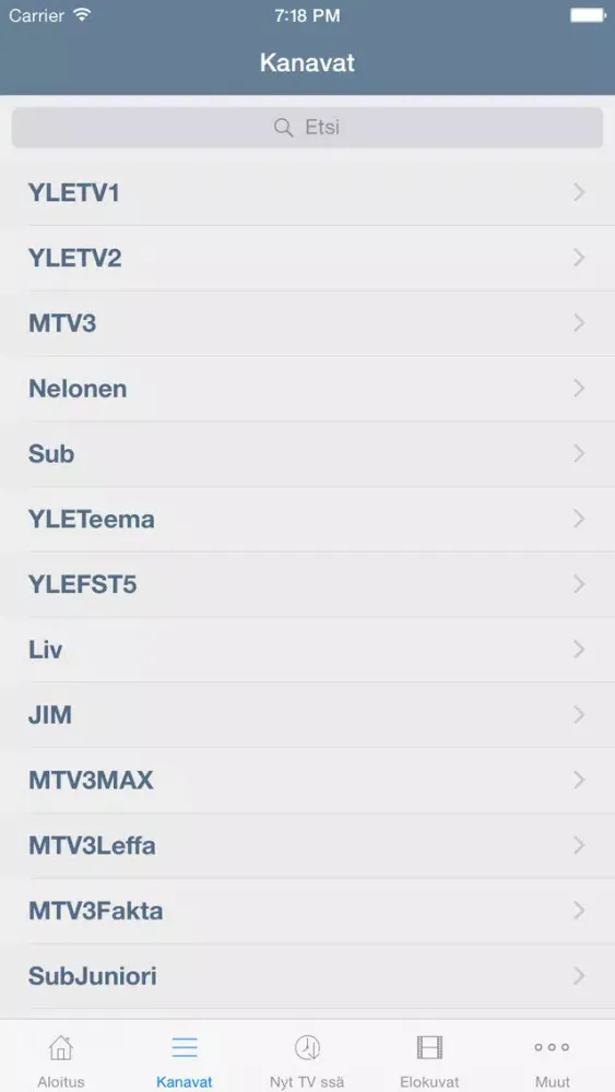 Скриншоты Televisiossa Suomessa