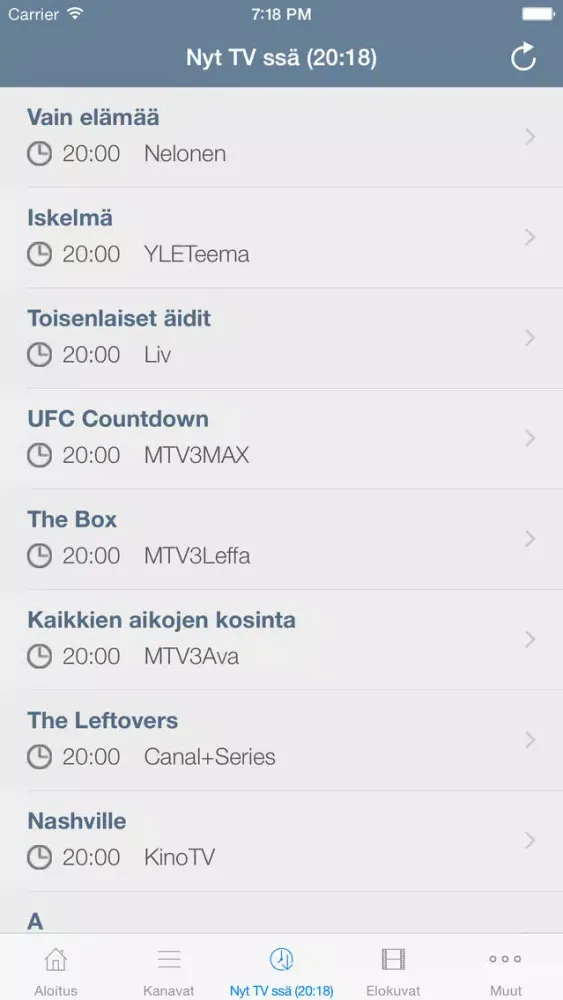 Скриншоты Televisiossa Suomessa