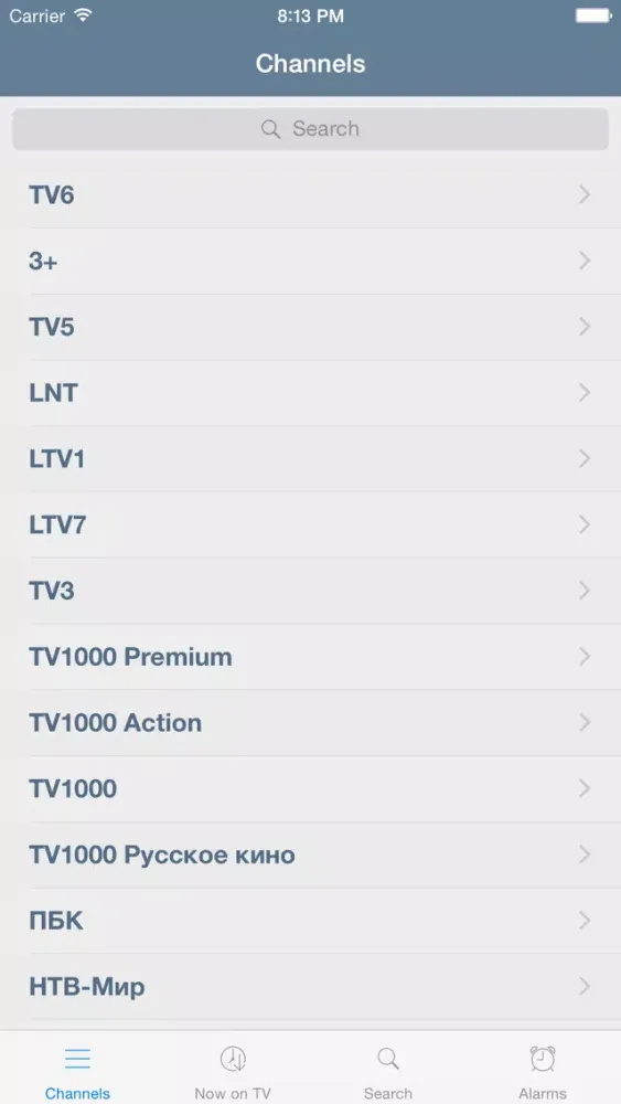 Zrzuty ekranu Televizijos Latvijoje