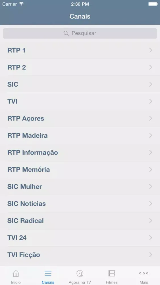 Tangkapan skrin Televisão Portuguesa