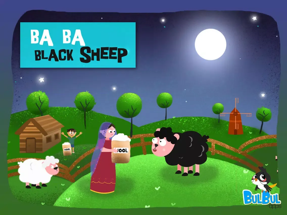 Baa Baa Black Sheep - Classic English Rhyme for kids iPad  スクリーンショット