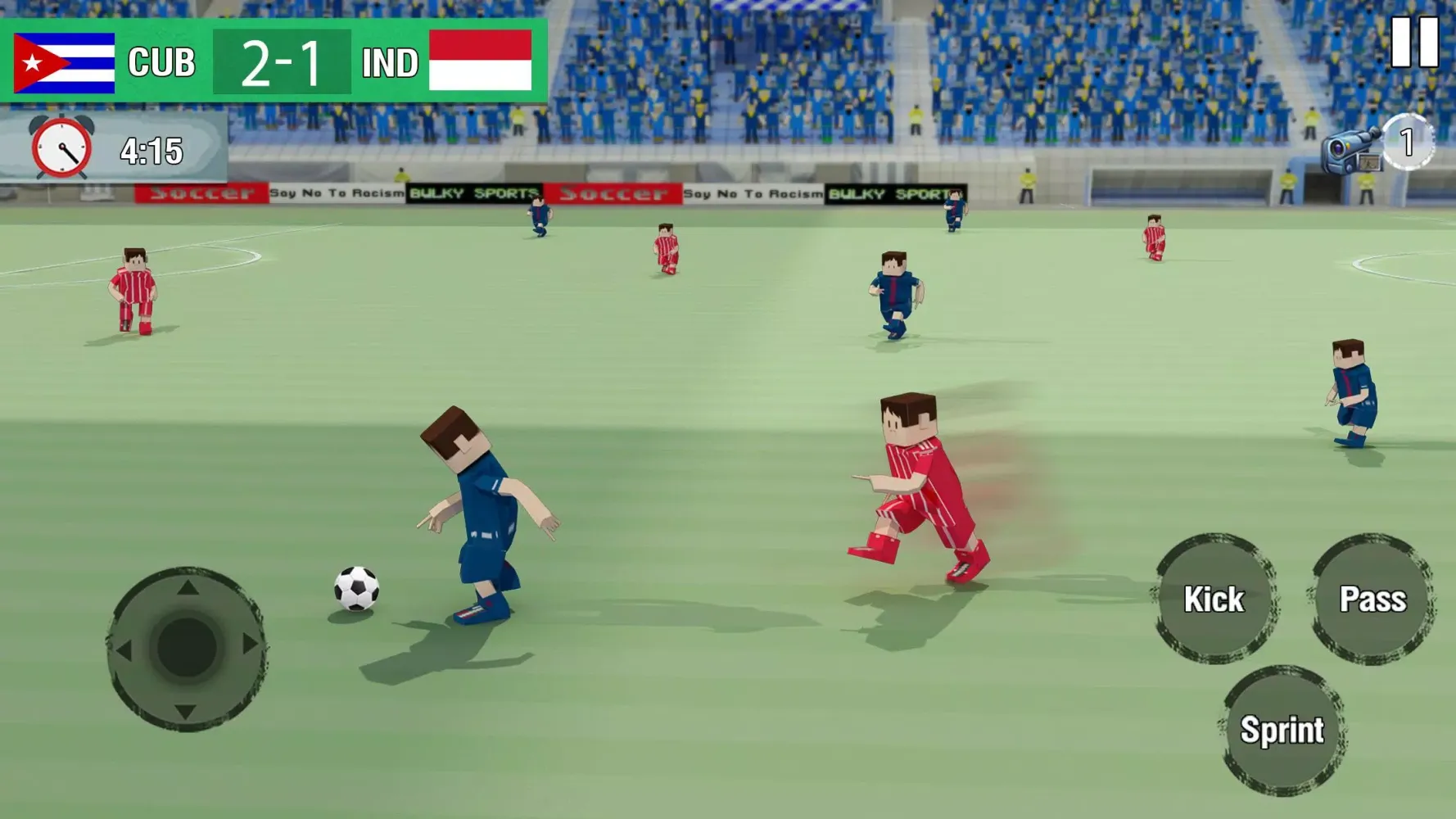 Tangkapan layar Blocky Soccer Leagues 2018: Cubic Football Stars