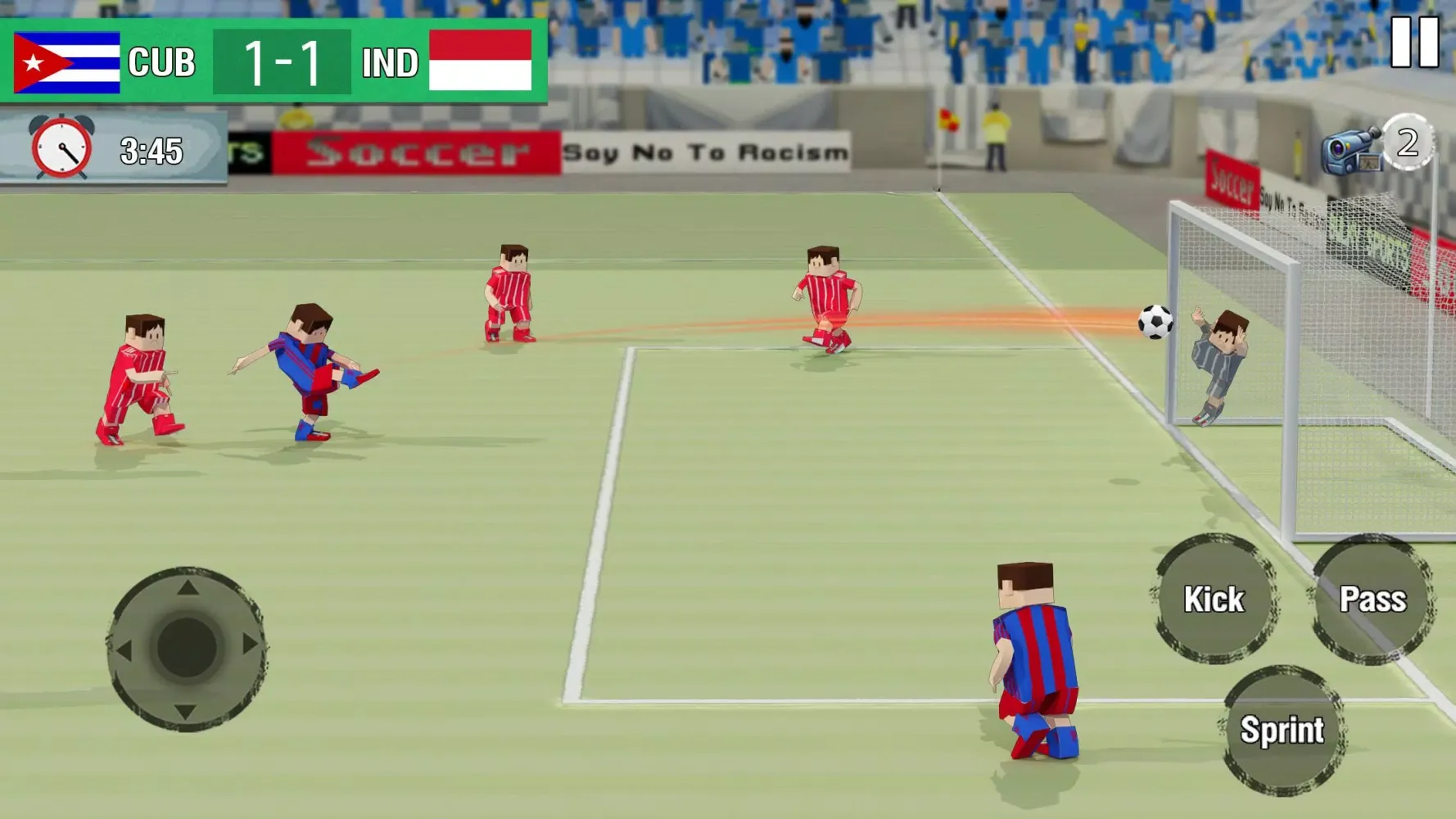 Tangkapan layar Blocky Soccer Leagues 2018: Cubic Football Stars