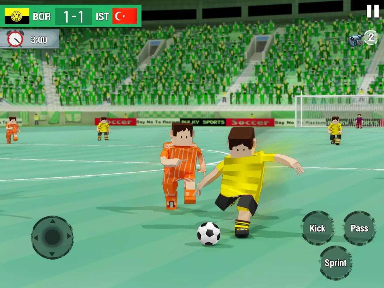 Tangkapan layar Blocky Soccer Leagues 2018: Cubic Football Stars