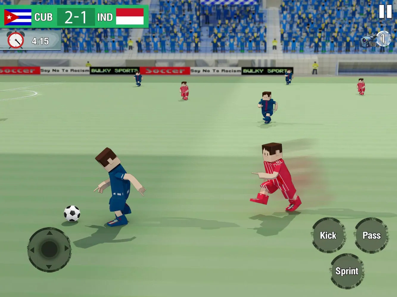 Tangkapan layar Blocky Soccer Leagues 2018: Cubic Football Stars