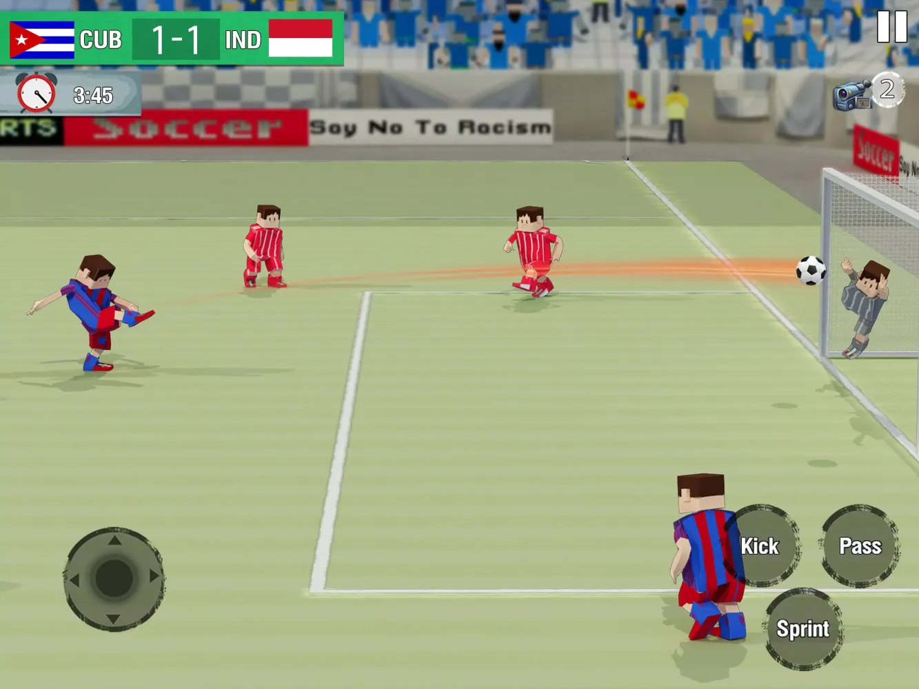 Tangkapan layar Blocky Soccer Leagues 2018: Cubic Football Stars