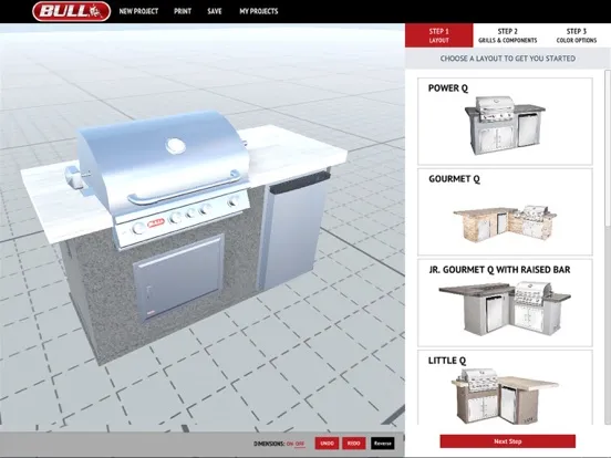 ภาพหน้าจอของ 3D Outdoor Kitchen Designer iPad