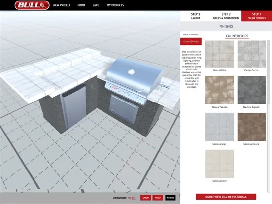 ภาพหน้าจอของ 3D Outdoor Kitchen Designer iPad