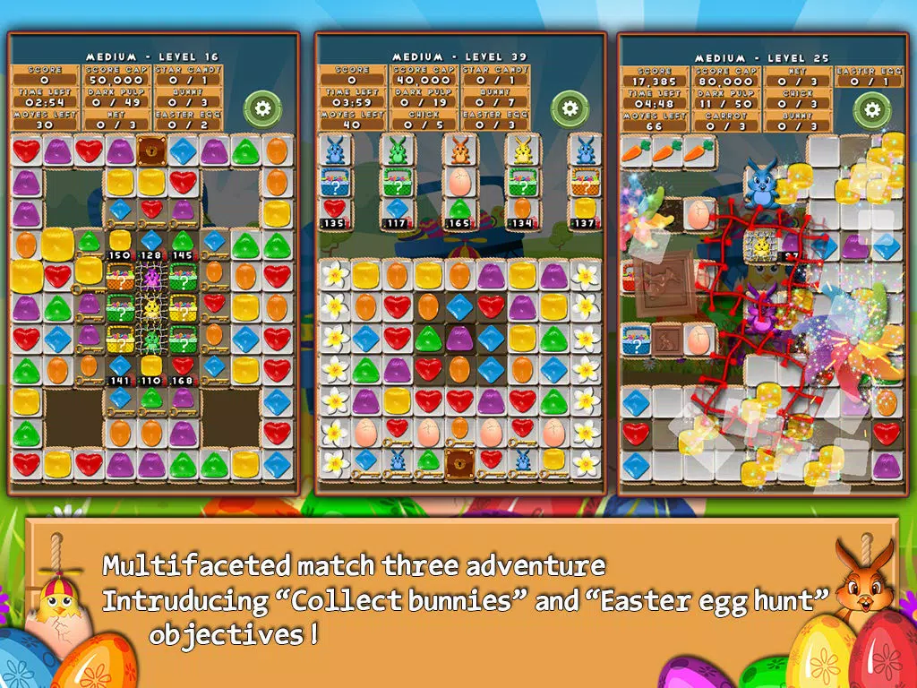 Bunny Drops - Match three puzzle iPad  Ekran Görüntüleri