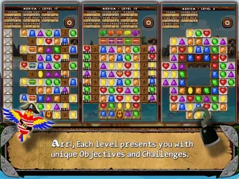 Tangkapan layar Pirate Drops - Match three puzzle iPad 