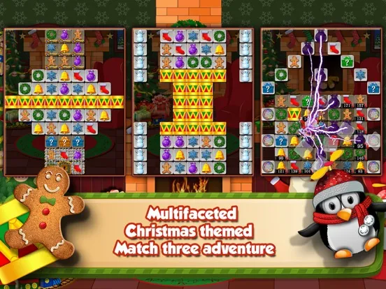 Christmas Drops 2 - Match three puzzle iPad  Screenshots