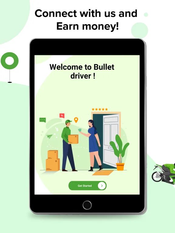 Tangkapan skrin Bullet Express Courier Driver iPad 