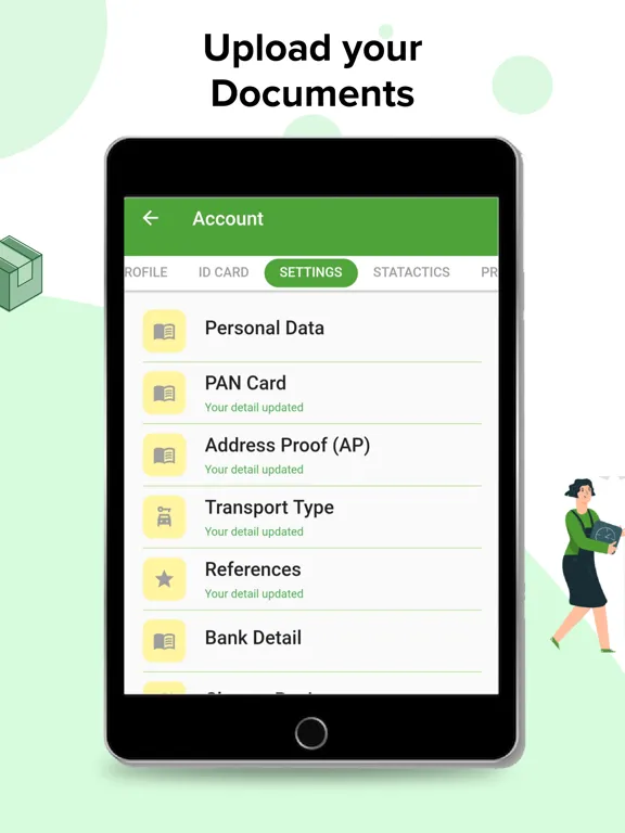 Tangkapan skrin Bullet Express Courier Driver iPad 