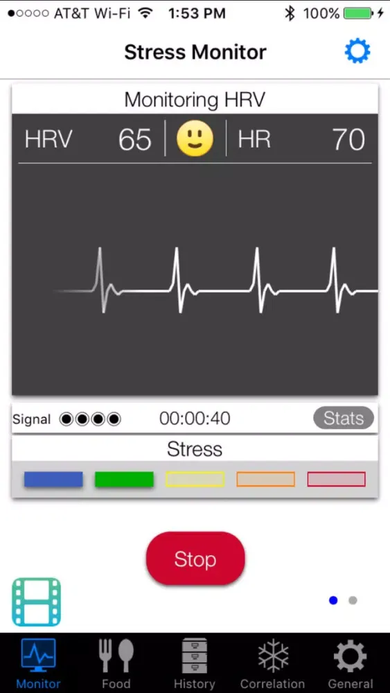 Screenshot di Bulletproof Stress Detective HRV