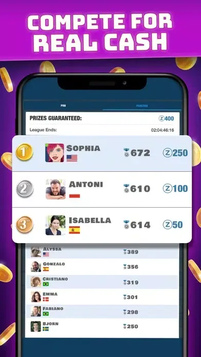 Capturas de tela do Darts Tournament - Real Money