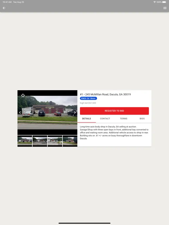 Screenshot di Bullseye Auction & Appraisal iPad 