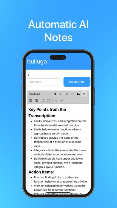 AI Note Taker - bulluga Screenshots