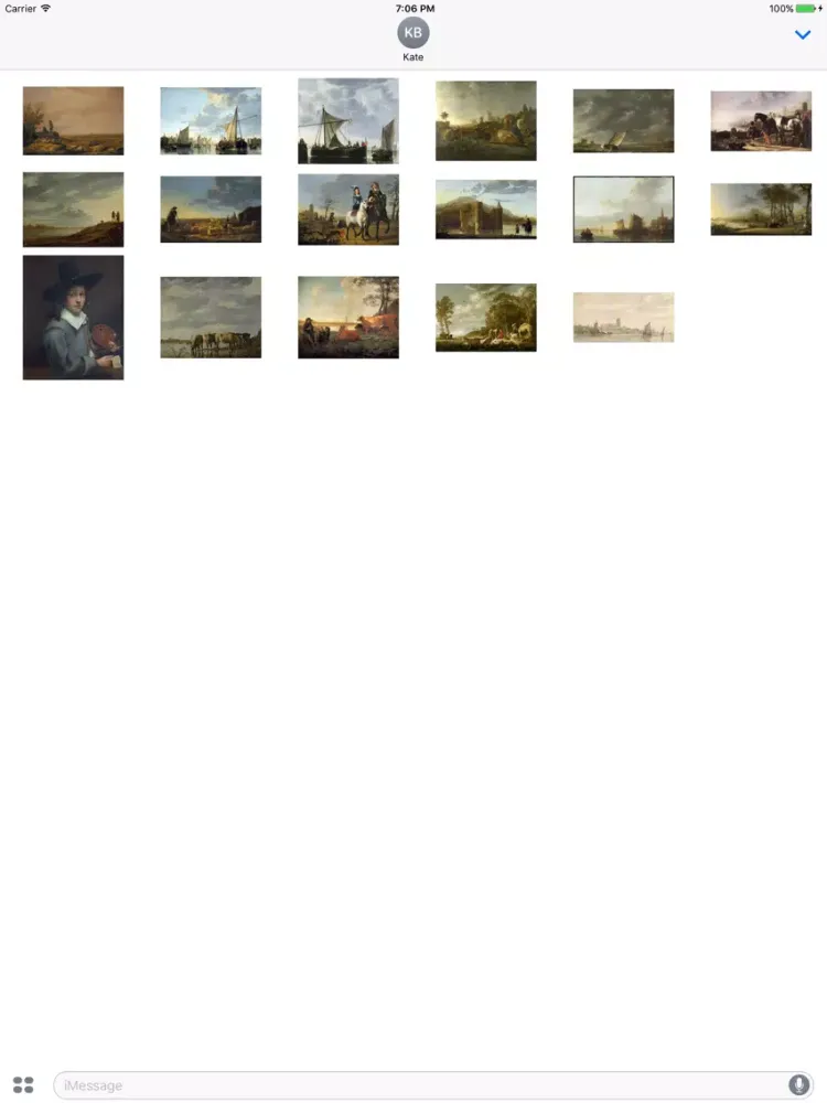 Capturas de pantalla de Aelbert Cuyp Artworks Stickers iPad 