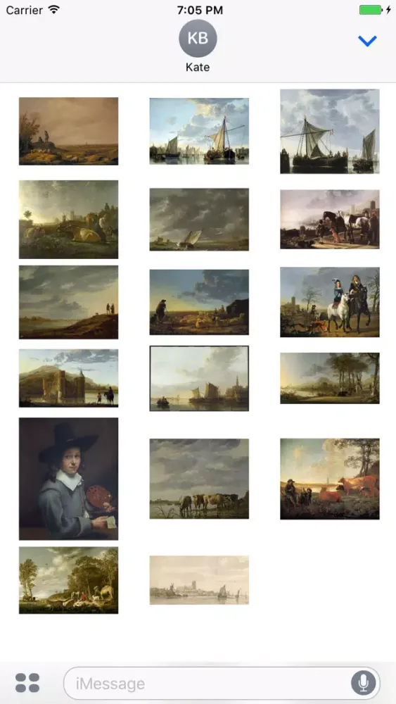 Capturas de pantalla de Aelbert Cuyp Artworks Stickers