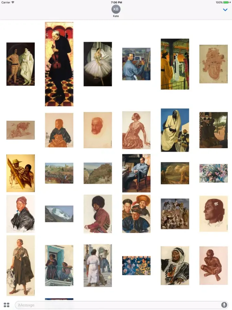 Alexandre Jacovleff Artworks Stickers iPad  سکرین شاٹس