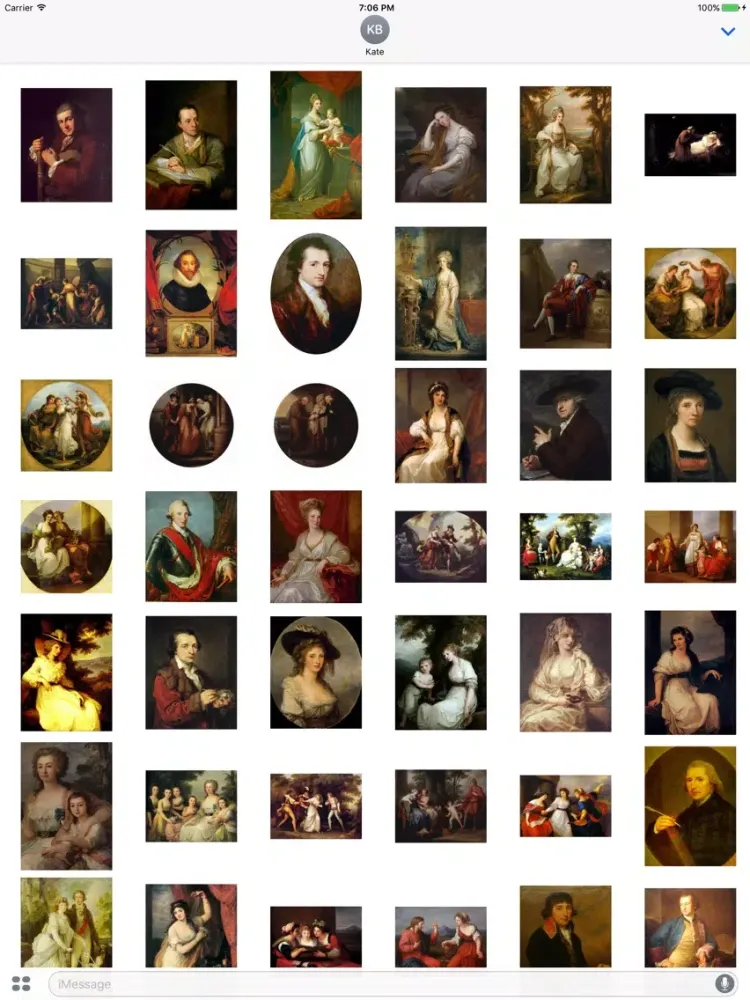 Angelica Kauffman Artworks Stickers iPad  スクリーンショット