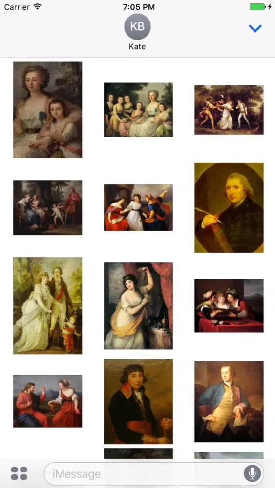 Angelica Kauffman Artworks Stickers スクリーンショット