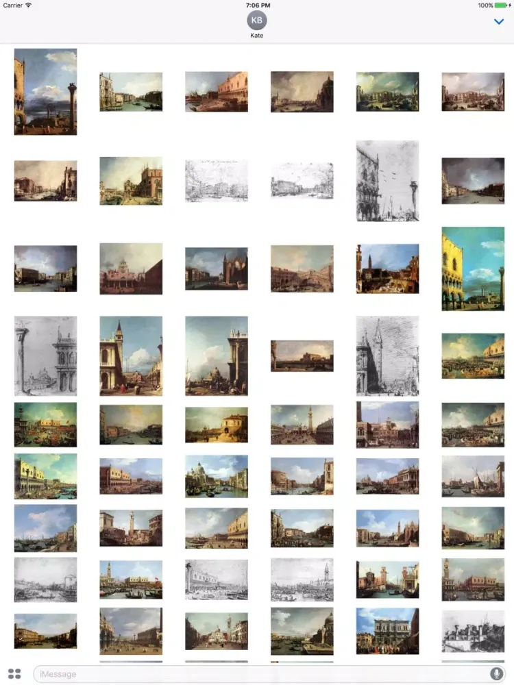 Canaletto Artworks Stickers iPad  스크린샷