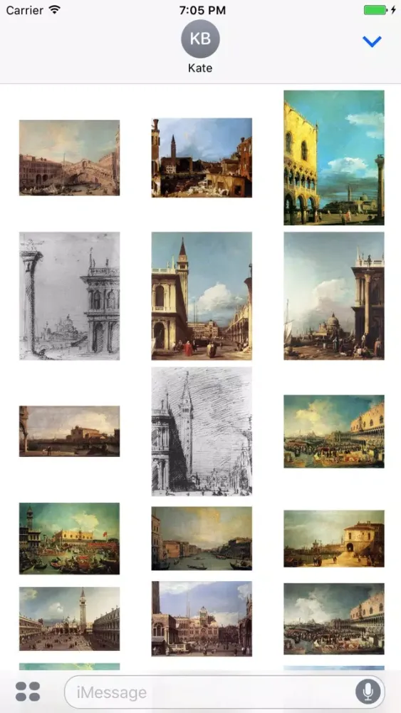 Canaletto Artworks Stickers 스크린샷