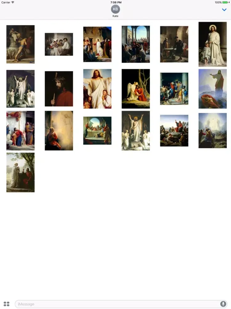 Ảnh chụp màn hình của Carl Bloch Artworks Stickers iPad 