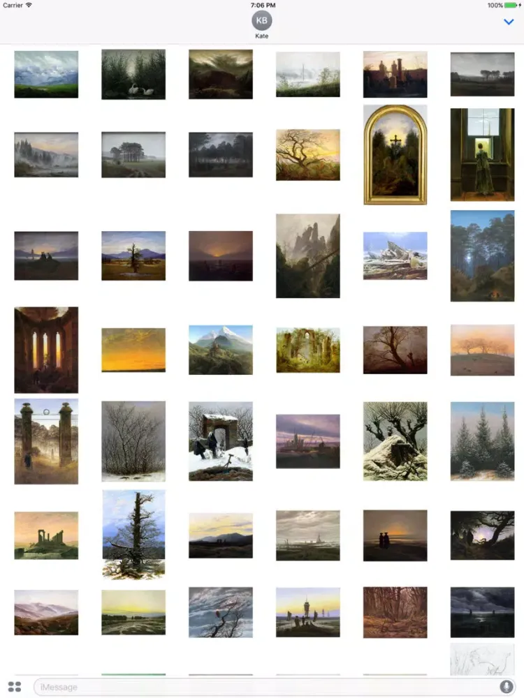 Caspar David Friedrich Paintings for iMessage iPad  স্ক্রিনশট