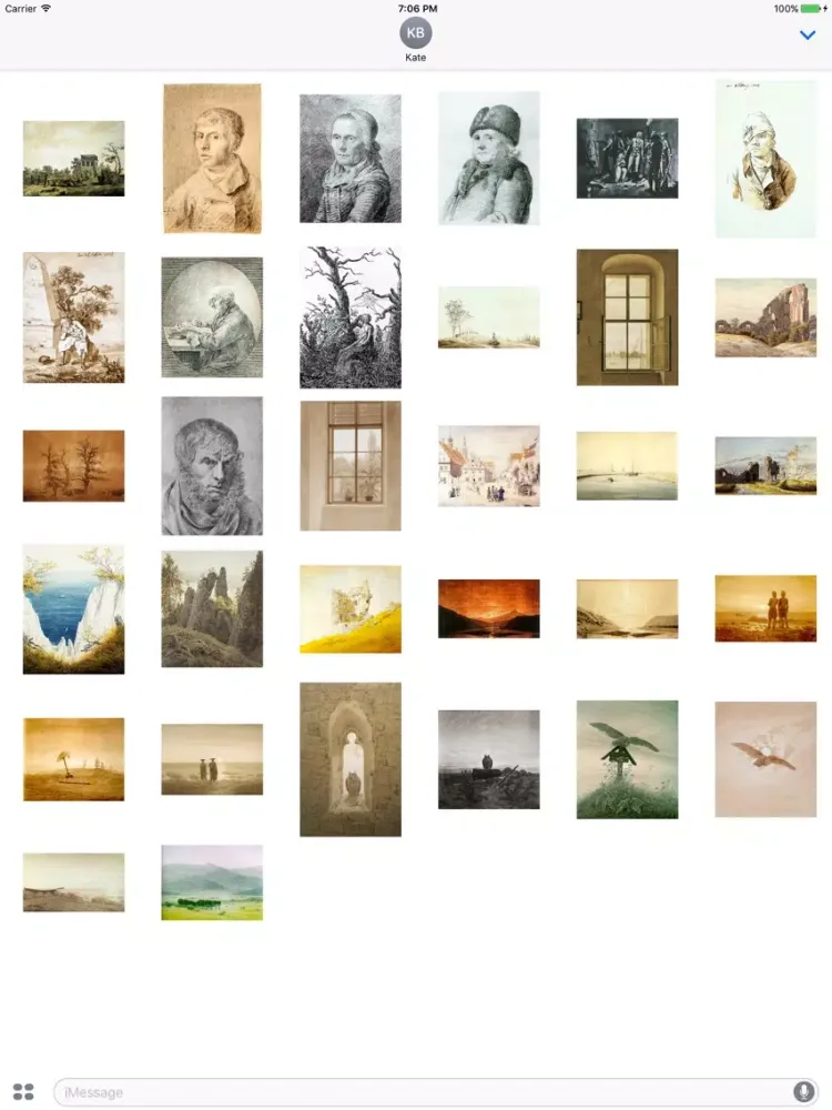 Caspar David Friedrich Paintings for iMessage iPad  স্ক্রিনশট