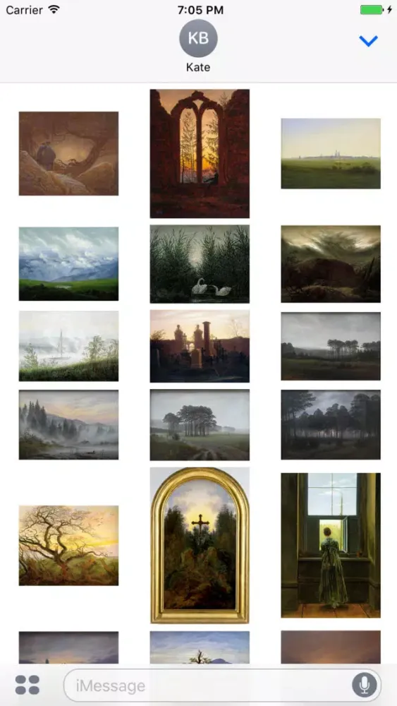Caspar David Friedrich Paintings for iMessage স্ক্রিনশট