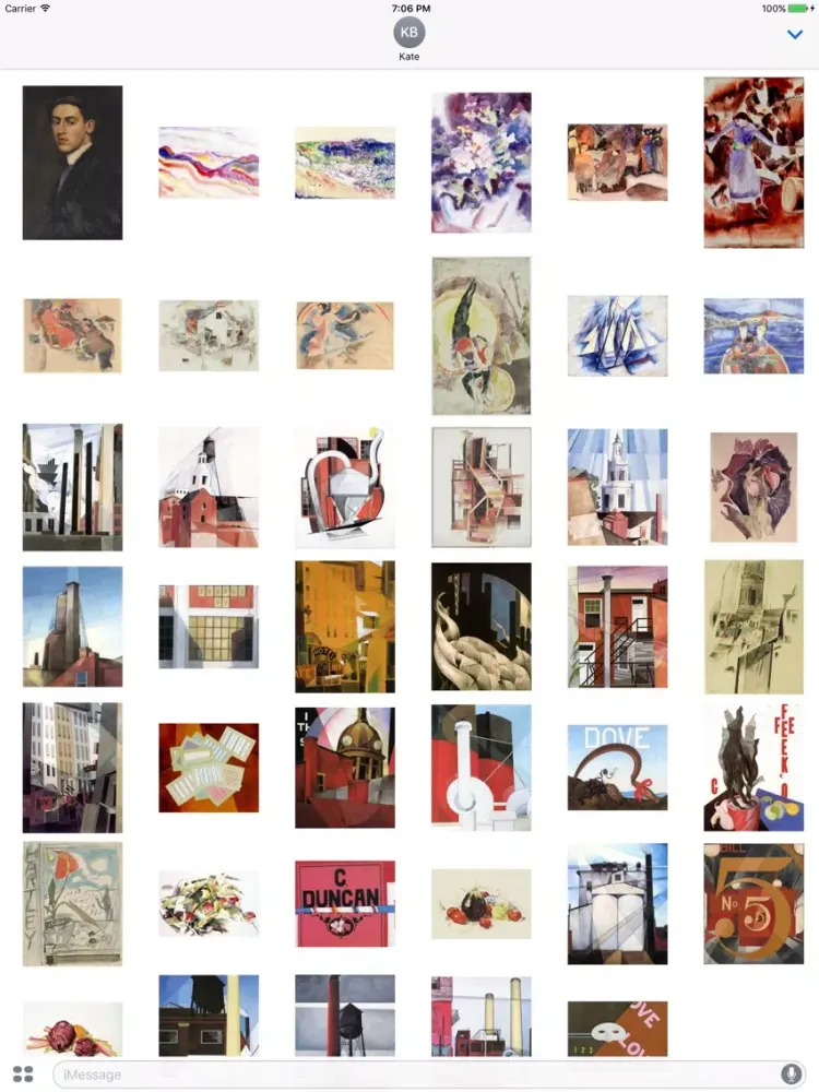 Capturas de tela do Charles Demuth Artworks Stickers iPad 