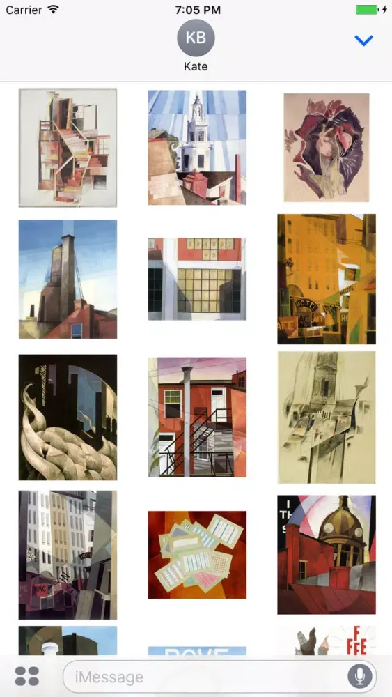 Capturas de tela do Charles Demuth Artworks Stickers