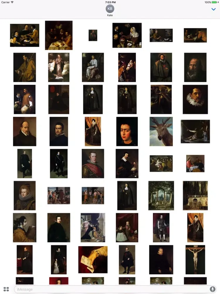 Diego Velazquez Paintings for iMessage iPad  Ekran Görüntüleri